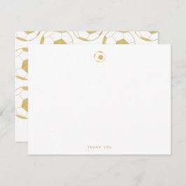 Fußball-Party Vielen Dank Gold Note Card Dankeskarte