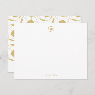 Fußball-Party Vielen Dank Gold Note Card Dankeskarte
