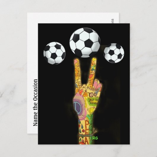 Fußball-Party ! von SRF Einladungspostkarte (Vorne/Hinten)