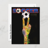 Fußball-Party ! von SRF Einladungspostkarte (Vorne/Hinten)