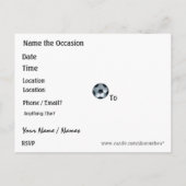 Fußball-Party ! von SRF Einladungspostkarte (Rückseite)