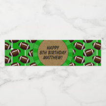 Fußball Party Wasser Flasche Etikett