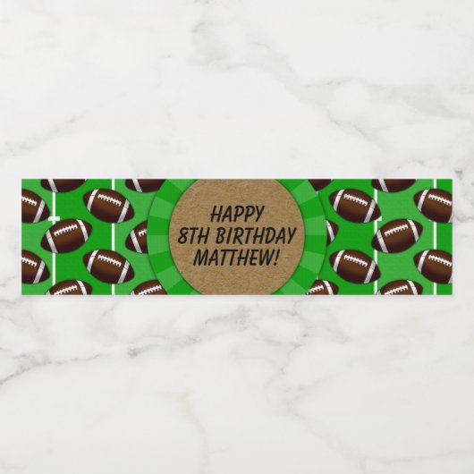 Fußball Party Wasser Flasche Etikett (Einzelnes Label)