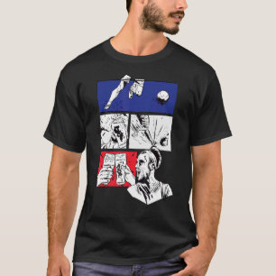 Fußball Passion Französische Flagge Europameisters T-Shirt
