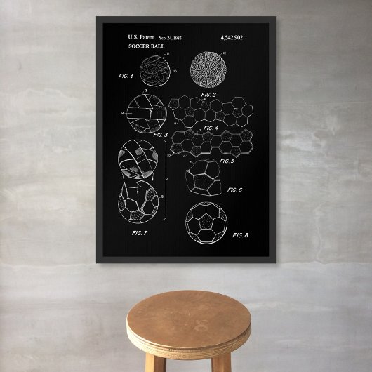 Fußball-Patentkunst Poster
