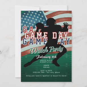 Fußball Patriotic Game Day Sports Watch Party Einladung