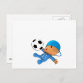 Fußball Peekaboo Postkarte (Vorne/Hinten)