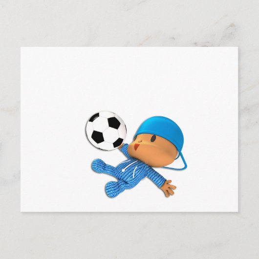 Fußball Peekaboo Postkarte (Vorderseite)