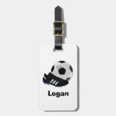 Fußball-Personalisation fett Gepäckanhänger (Vorderseite vertikal)