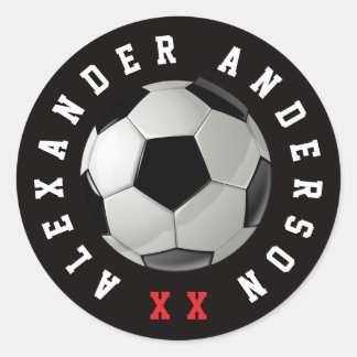 Fußball Personalisieren Runder Aufkleber