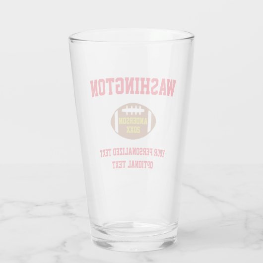 Fußball Personalisiert Glas (Rückseite)