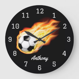 Fußball personalisiert große wanduhr