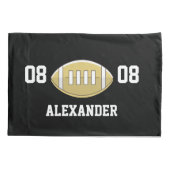 Fußball-Personalisiert Monogram-Name Kissenbezug (Rückseite)