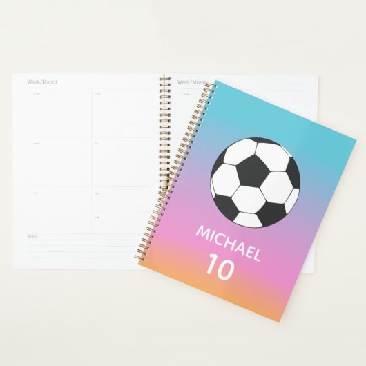 Fußball Personalisiert Name und Nummer Planer (Anzeige)