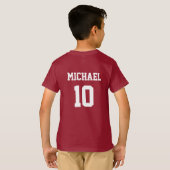 Fußball Personalisiert Name und Nummer T-Shirt (Schwarz voll)