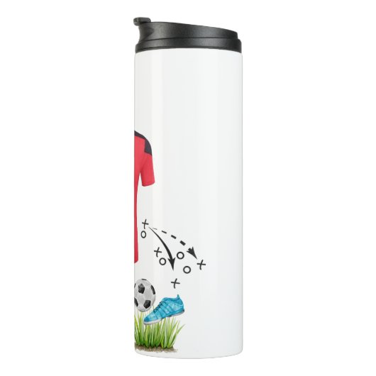 Fußball | PERSONALISIERT Thermosbecher (Nach rechts gedreht)