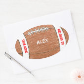 Fußball personalisierte Buchzeichen für Kinder Ovaler Aufkleber (Umschlag)