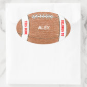 Fußball personalisierte Buchzeichen für Kinder Ovaler Aufkleber (Tasche)