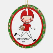 Fußball-personalisierte Keramik Ornament (Links)