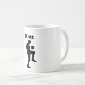 "Fußball-" personalisierte Tasse (Mann) (VorderseiteRechts)