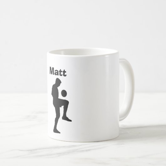 "Fußball-" personalisierte Tasse (Mann) (VorderseiteRechts)