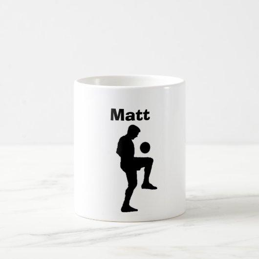 "Fußball-" personalisierte Tasse (Mann) (Mittel)