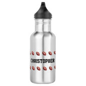 Fußball, Personalisierter Name, Edelstahlflasche (Rechts)