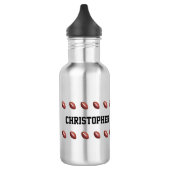 Fußball, Personalisierter Name, Edelstahlflasche (Links)