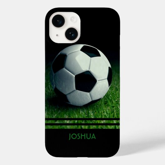 Fußball Personalisierter Name Fußball Case-Mate iPhone Hülle (Rückseite)