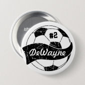 Fußball Personalisierter Name und Nummer Button (Vorne & Hinten)