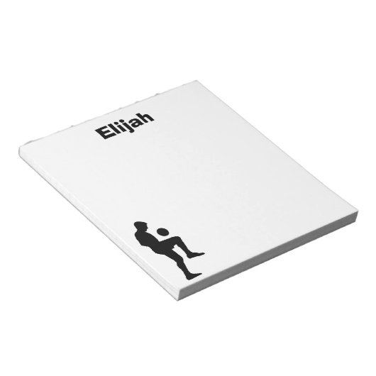 Fußball-Personalisierter Notepad (männlich) Notizblock (angewinkelt)