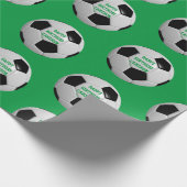 Fußball Personalisiertes Wrapping Paper Geschenkpapier (Ecke)