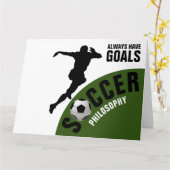 Fußball-Philosophie Karte (Gelbe Blume)