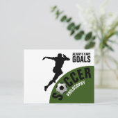 Fußball-Philosophie Postkarte (Stehend Vorderseite)