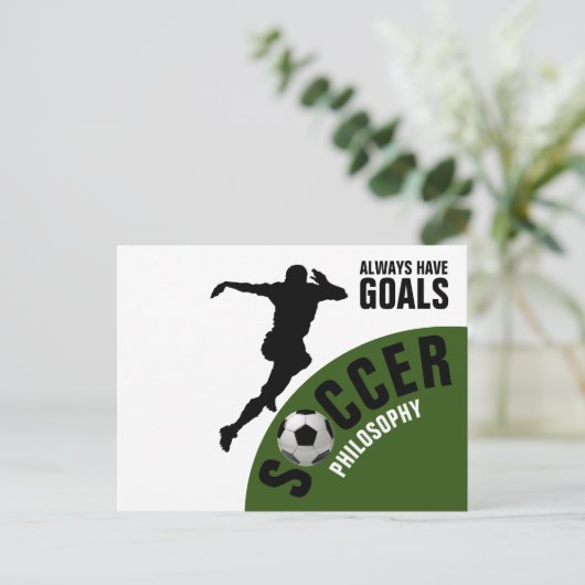 Fußball-Philosophie Postkarte (Stehend Vorderseite)