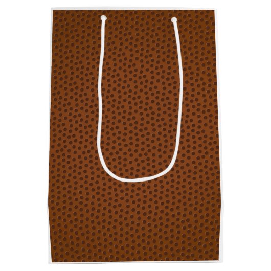 Fußball Pigskin Turf Sport Fügen Sie eigenen Text Mittlere Geschenktüte (Rückseite)