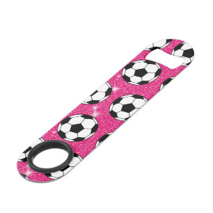 Fußball Pink Frost Glitzert Sportler Weiß Speed Flaschenöffner
