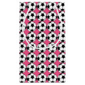 Fußball-Pink-Girl's Birthday Party Kleine Geschenktüte (Rückseite)