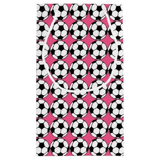 Fußball-Pink-Girl's Birthday Party Kleine Geschenktüte (Rückseite)