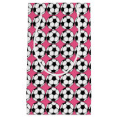 Fußball-Pink-Girl's Birthday Party Kleine Geschenktüte (Vorderseite)