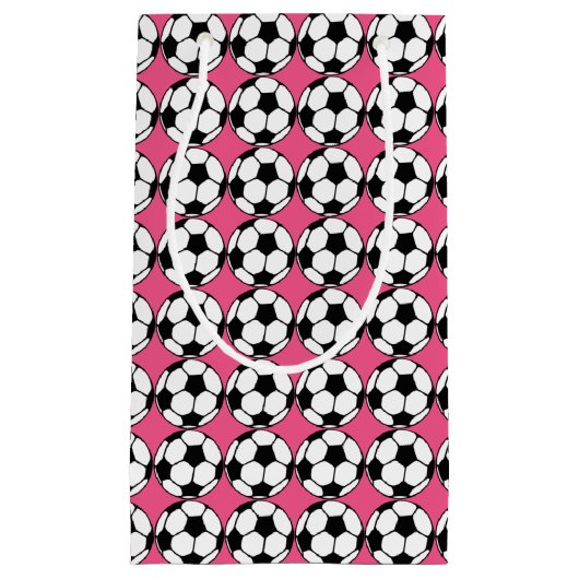 Fußball-Pink-Girl's Birthday Party Kleine Geschenktüte (Vorderseite)