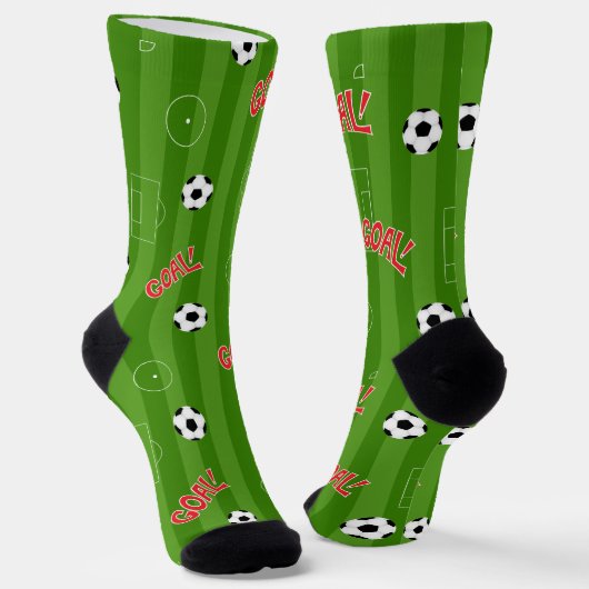 Fußball Pitch Novelty Football Player Socken (Gewinkelt)