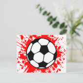 Fußball platsch. postkarte (Stehend Vorderseite)