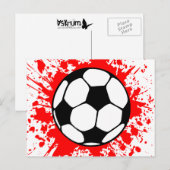 Fußball platsch. postkarte (Vorne/Hinten)