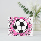 Fußball platsch. postkarte (Stehend Vorderseite)