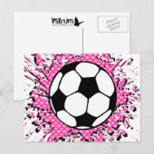 Fußball platsch. postkarte (Vorne/Hinten)