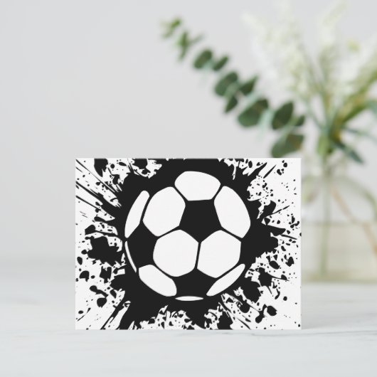 Fußball platsch. postkarte (Stehend Vorderseite)