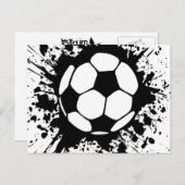 Fußball platsch. postkarte (Vorne/Hinten)