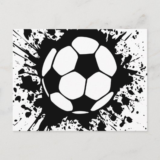 Fußball platsch. postkarte (Vorderseite)