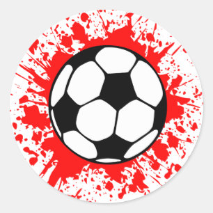 Fußball platsch. runder aufkleber